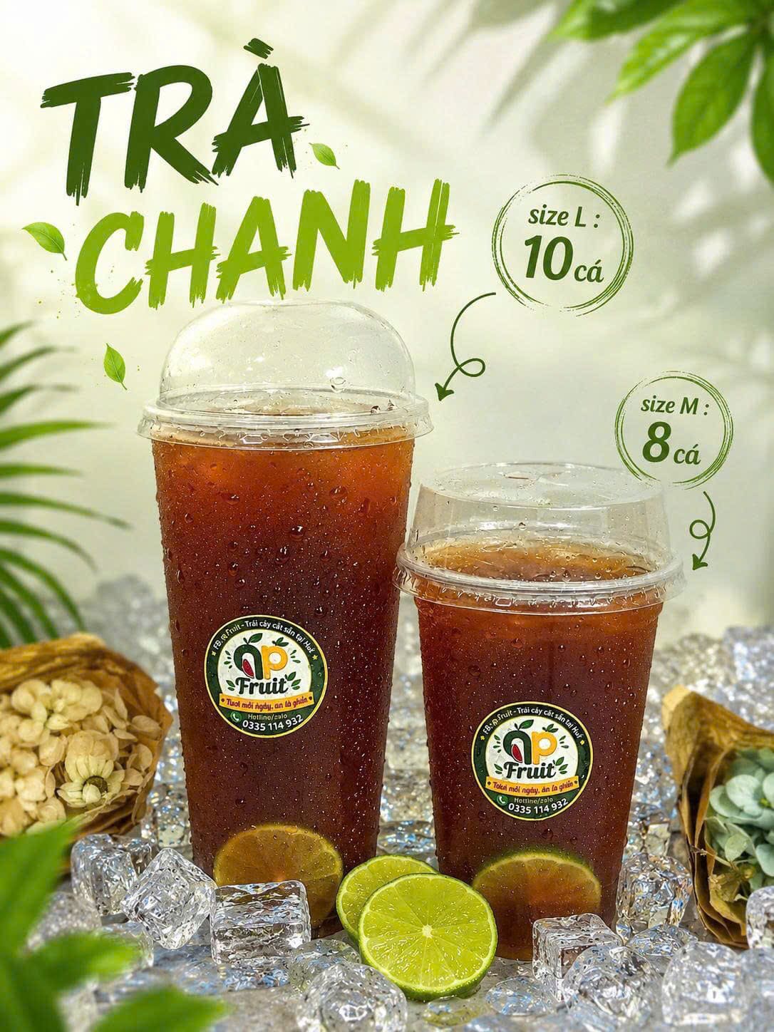 Menu nước trà chanh