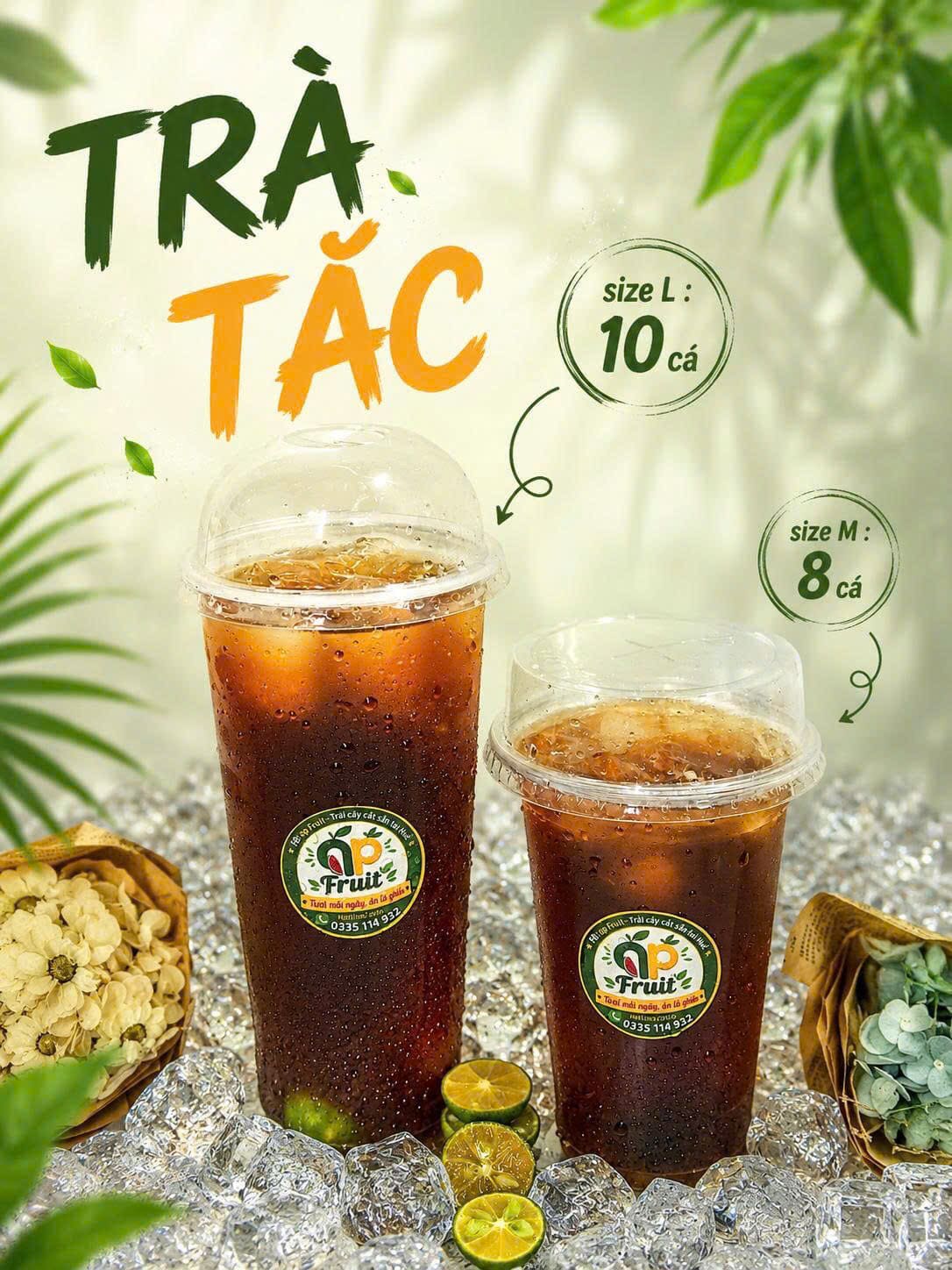 Menu nước trà tắc